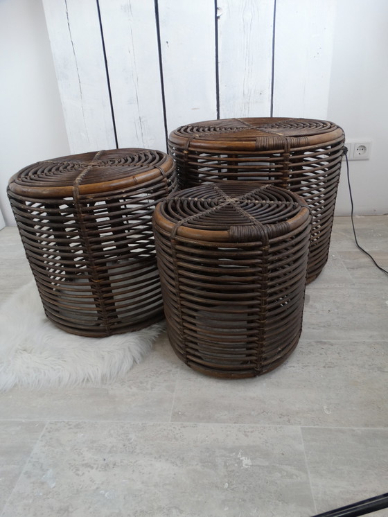 Image 1 of Set of Side Tables, Footstools.