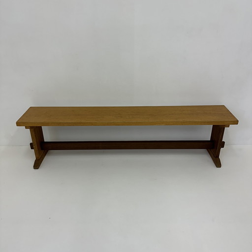 Vintage wooden school bench , 1970's