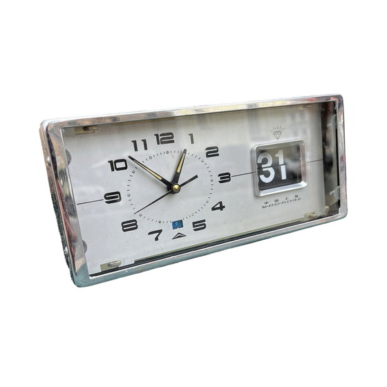 Image 1 of Diamond Wind Calendar Alarm Clock Shanghai, China 1970S