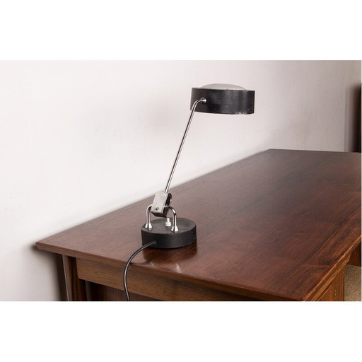 Vintage Jumo model 700 desk lamp in chrome metal by Charlotte Perriand, France 1960