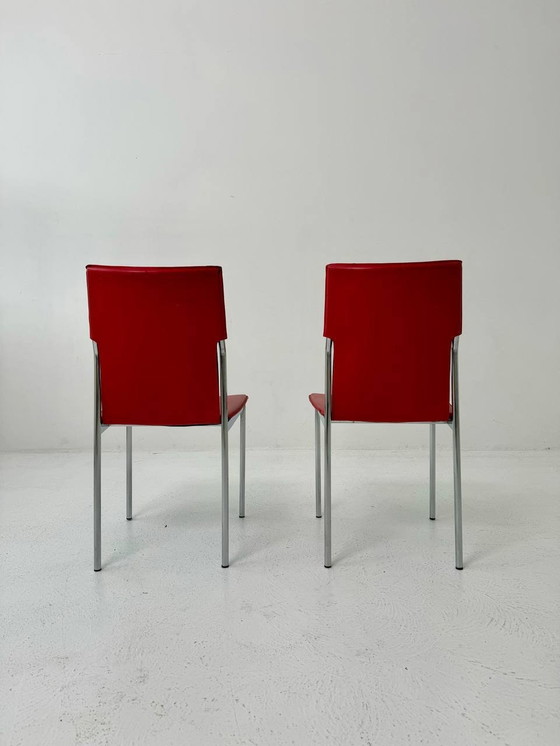 Image 1 of Only 1 beautiful red leather chair left