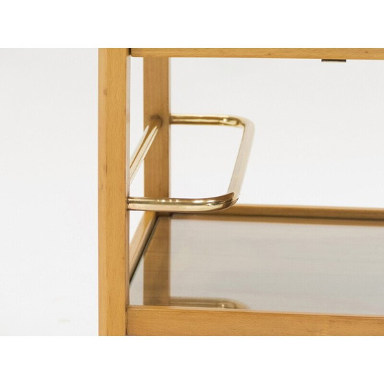 Image 1 of Vintage steel mirror trolley by Jacques Adnet 1940