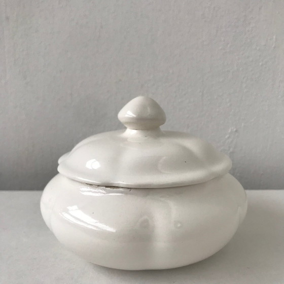 Image 1 of Royal Goedewaagen White Jar With Lid