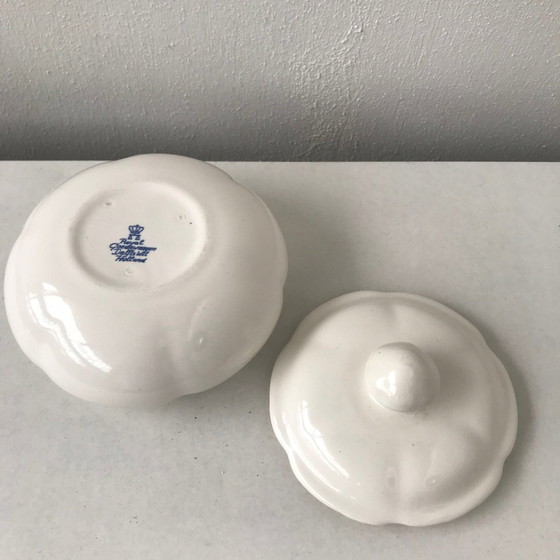 Image 1 of Royal Goedewaagen White Jar With Lid