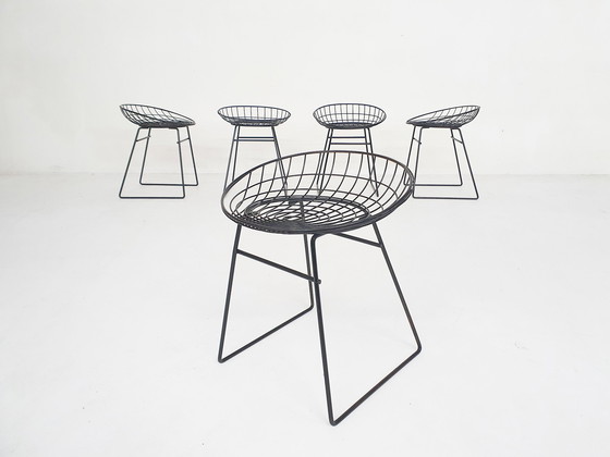 Image 1 of Cees Braakman for Pastoe KM05 wire stools, NL, 1958