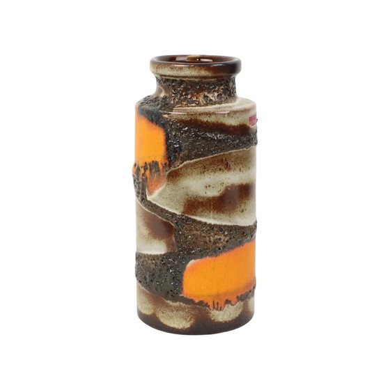 Image 1 of Orange Fat Lava Vase Scheurich