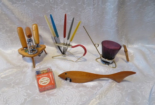Mid - Century Rockabillly Vintage Minibar Accessories
