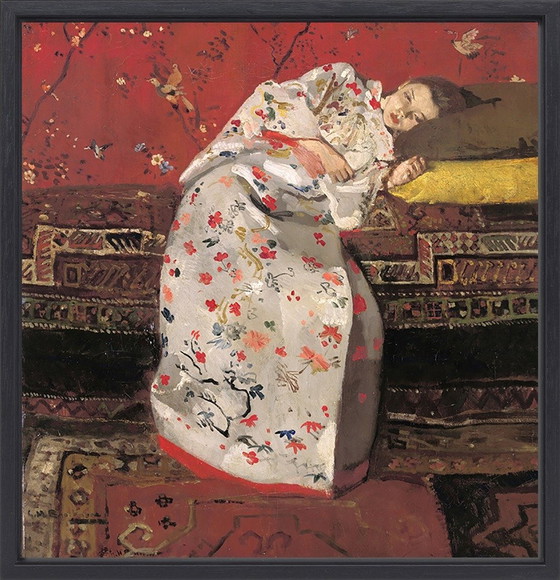 Image 1 of George Breitner ----Girl In A White Kimono (Framed)