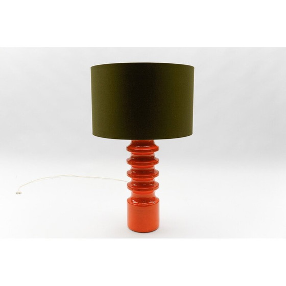 Image 1 of Vintage orange ceramic floor lamp, 1960