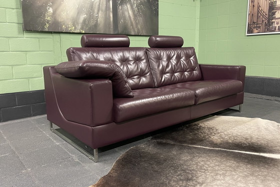 Image 1 of Leolux Cuno 3 Seater Sofa Leather Design