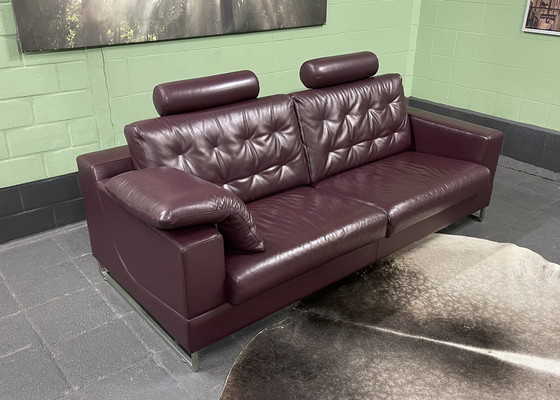 Image 1 of Leolux Cuno 3 Seater Sofa Leather Design