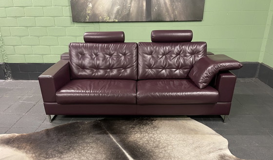 Image 1 of Leolux Cuno 3 Seater Sofa Leather Design