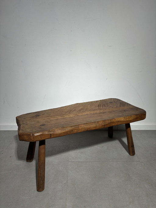 Brutalist coffeetable solid oak