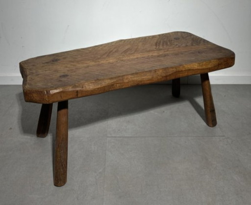 Brutalist coffeetable solid oak