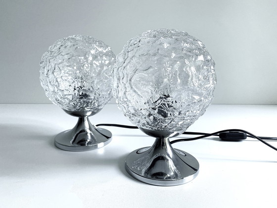 Image 1 of 2x Lampes de table de l'ère spatiale