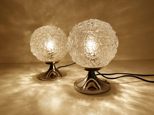 2x Lampes de table de l'ère spatiale