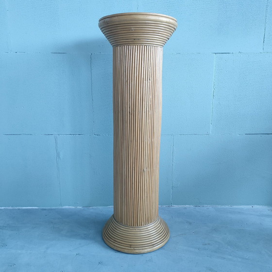 Image 1 of 3x Bamboo Rattan Plant Stand Side Stand