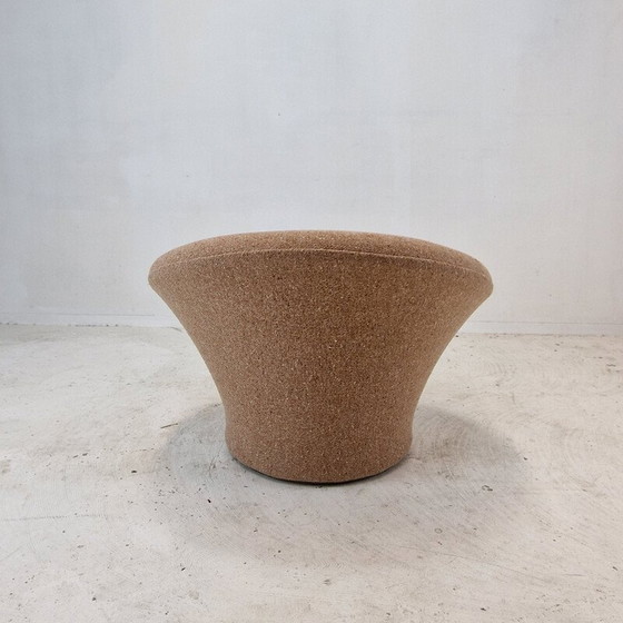 Image 1 of Vintage armchair with Mushroom ottoman in wool fabric by Pierre Paulin for Artifort, 1960