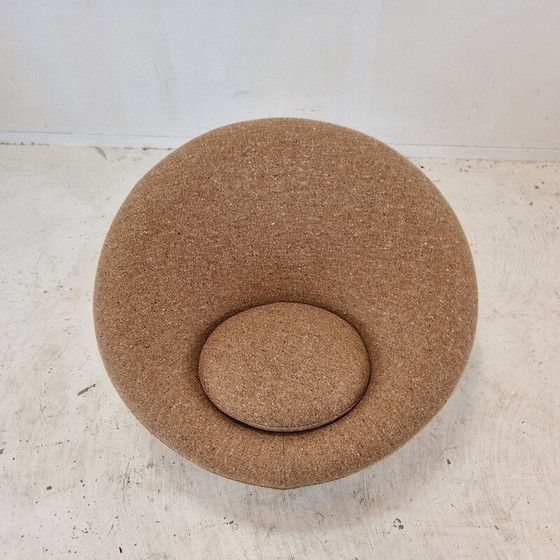 Image 1 of Vintage armchair with Mushroom ottoman in wool fabric by Pierre Paulin for Artifort, 1960