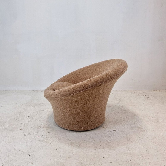 Image 1 of Vintage armchair with Mushroom ottoman in wool fabric by Pierre Paulin for Artifort, 1960