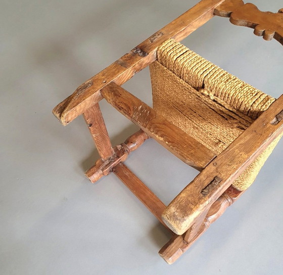 Image 1 of 2 sedie spagnole in legno di castagno in stile provinciale, metà del 1700