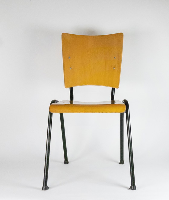 Image 1 of Marko - Ynske Kooistra - school chair - industrial - wood - metal -60's