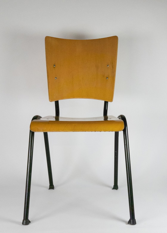 Image 1 of Marko - Ynske Kooistra - school chair - industrial - wood - metal -60's