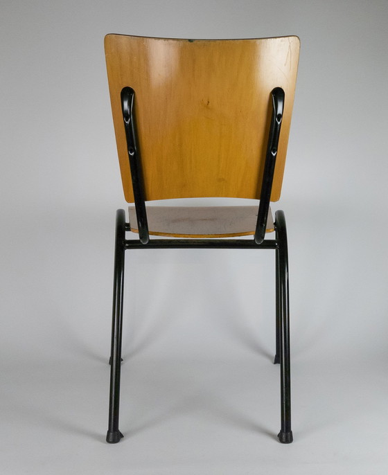 Image 1 of Marko - Ynske Kooistra - school chair - industrial - wood - metal -60's