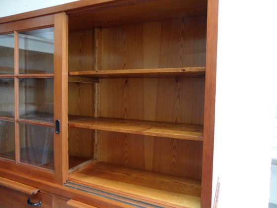 Image 1 of Vintage Pine Kitchen Cabinet Display Case