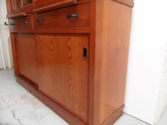 Image 1 of Vintage Pine Kitchen Cabinet Display Case