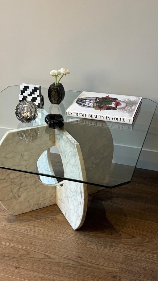 Marble Glass Coffee Table