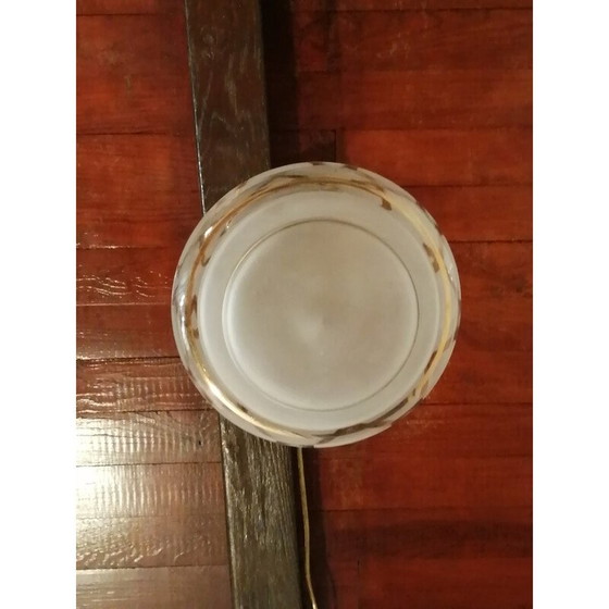 Image 1 of Lampada a sospensione vintage art déco in vetro granito, 1950