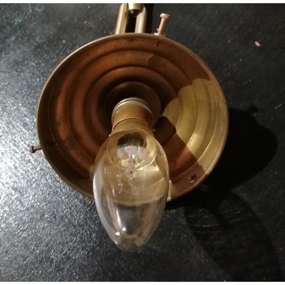 Image 1 of Lampada a sospensione vintage art déco in vetro granito, 1950