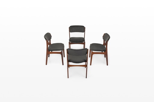 Model 49 Dining Chairs By Erik Buch For O.D. Møbler, Denmark, 1960S, Set Of 4