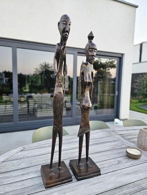 2x sculptures en bronze