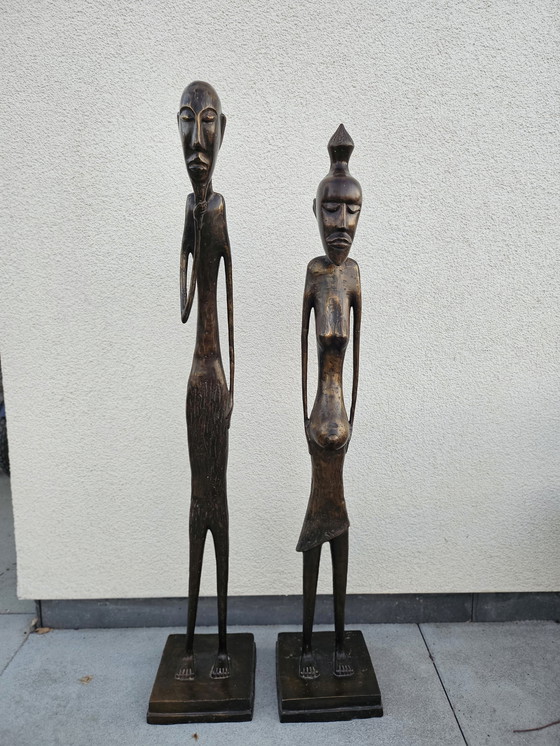 Image 1 of 2x Bronze statues