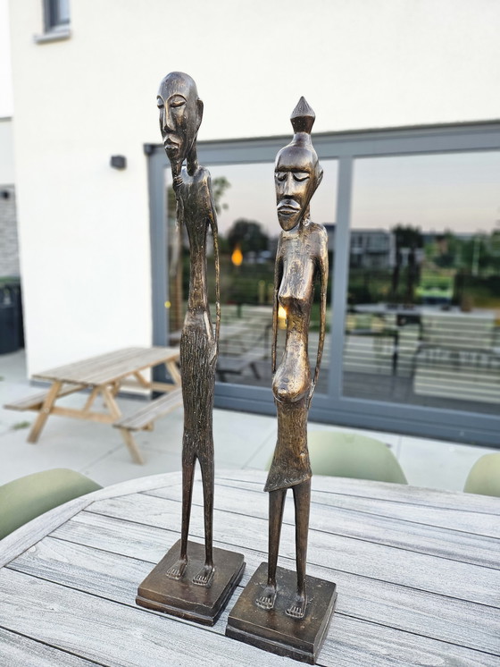 Image 1 of 2x sculptures en bronze