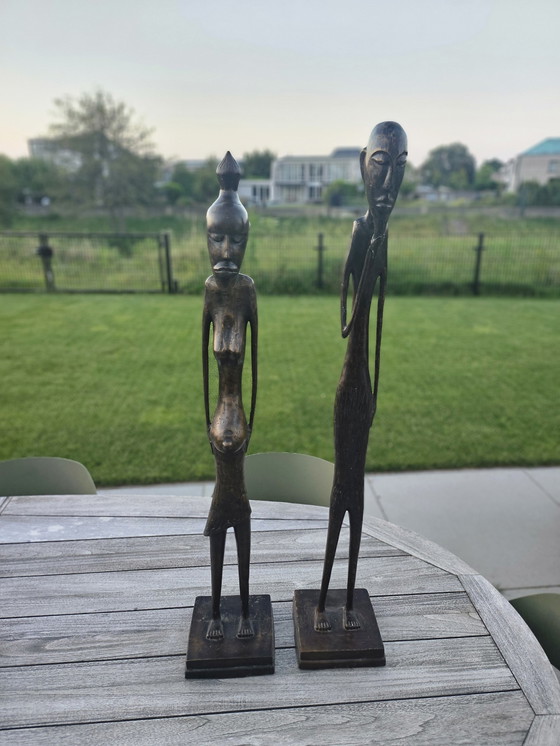 Image 1 of 2x Bronze statues