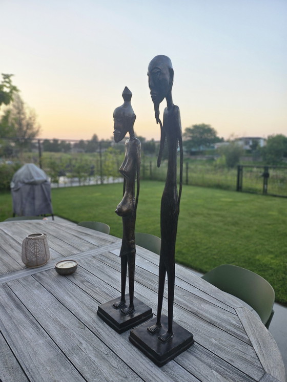 Image 1 of 2x Bronze statues