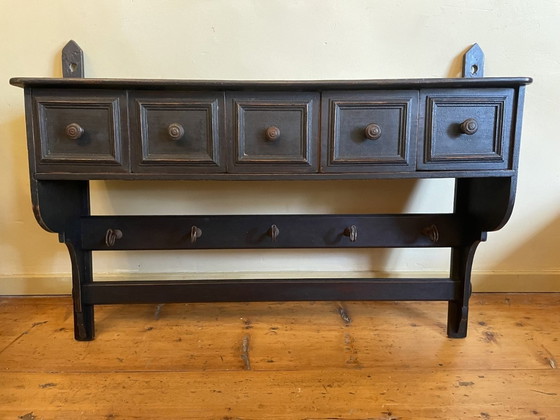 Image 1 of Kitchen Rack With Trays Wall Rack French Antique