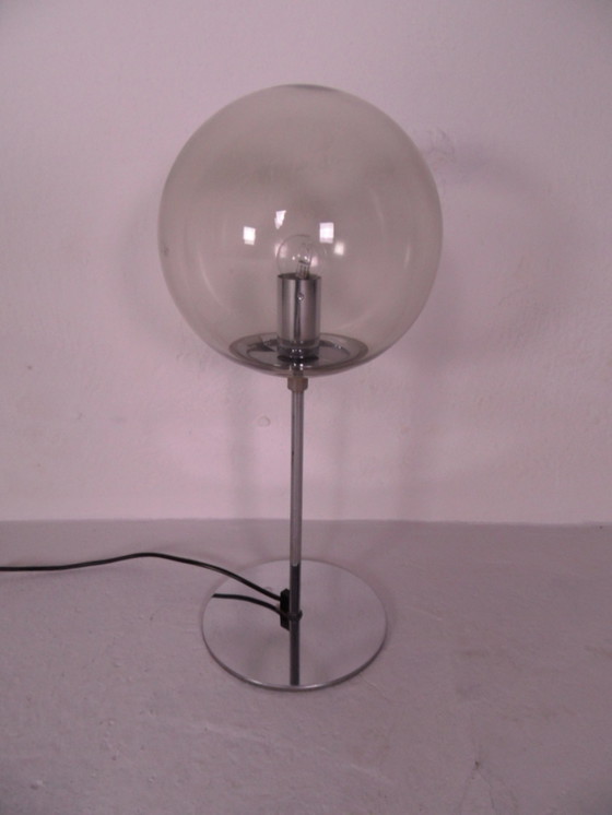 Image 1 of Vintage desk lamp with glass ball 1960's