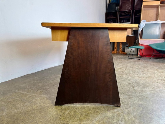 Image 1 of Erich Stratmann Chef desk elm wood 1950