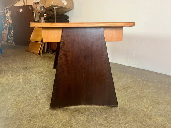 Image 1 of Erich Stratmann Chef desk elm wood 1950