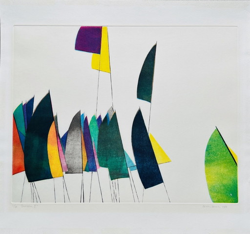 Etching Betty Brink - Stick sails