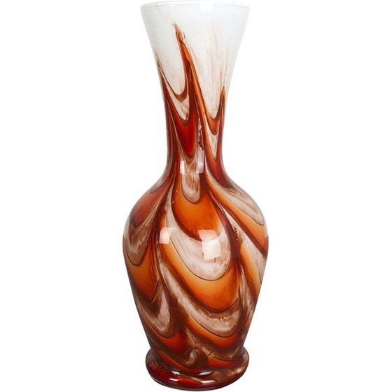 Image 1 of Vintage orange vase by Opaline Florence, Italy 1970