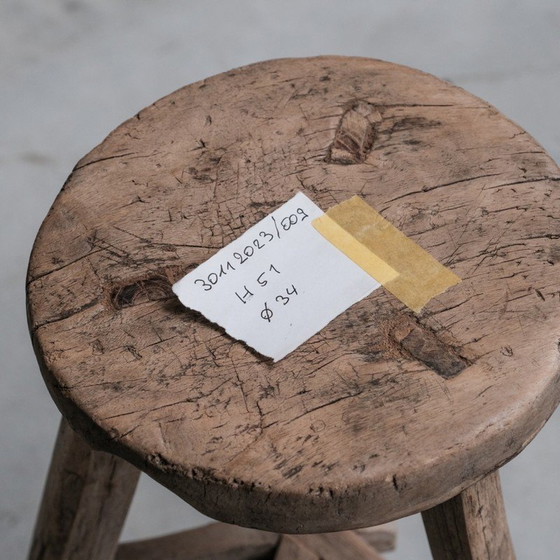 Image 1 of Mid-century French wooden stool, 1940s