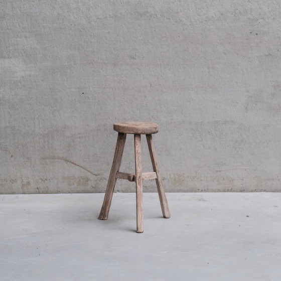 Image 1 of Mid-century French wooden stool, 1940s