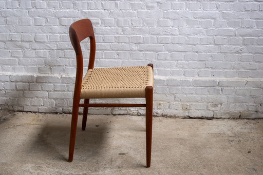 1X Niels Møller Dining Chair Model 75 In Teak, 1960S Denmark