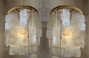 Set di 2 lampade a sospensione vintage in conchiglia di Capiz, madreperla opalina 