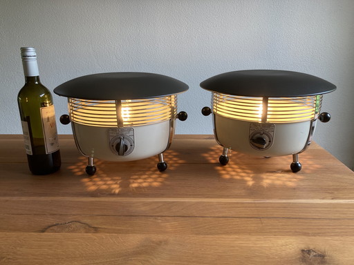 2x Lampe Indola hollandaise de l'âge de l'espace